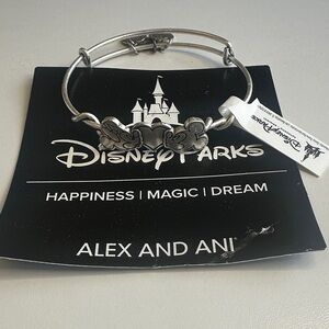 Retired Alex and Ani Silver Mickey & Minnie park’s exclusive bracelet